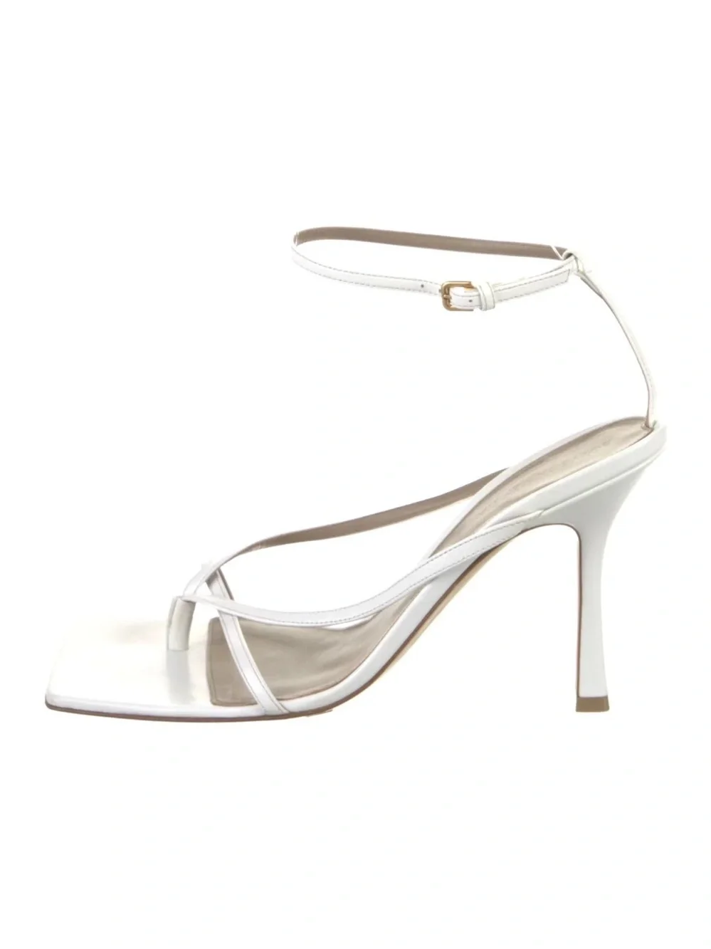 Bottega Veneta White Strap Stretch Sandals - Picture 2 of 5